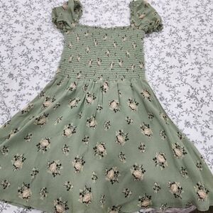 Reformation Kelli green floral mini dress in the print California